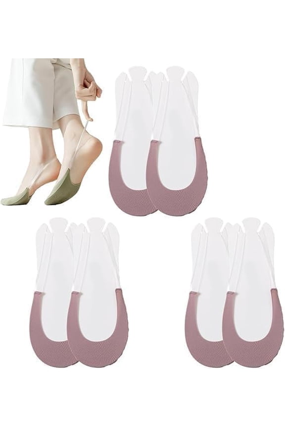 No Show Socks with Invisible Sling Back Womens, 3/6 Pairs Low Cut Half Toe Topper Socks with Non-Slip Straps for Heels