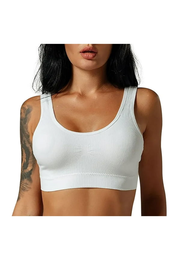 No Show Underwear for Women 2-Pack Womens Bra Without Steel Ring U-Shaped with Breast Pad Everyday Underwear No Show Bras for Women