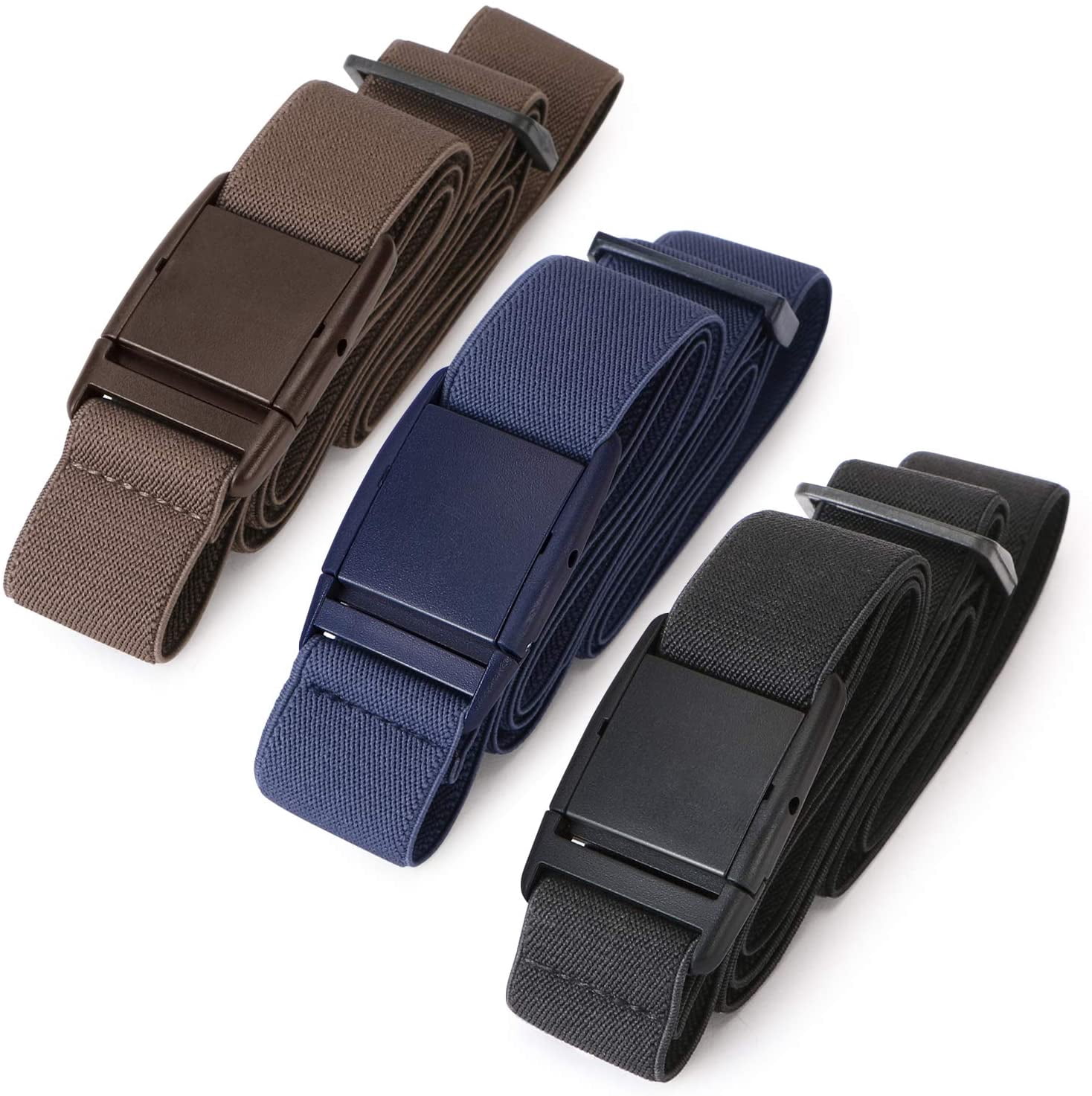 No Show Stretch Belt Adjustable Flat Buckle Invisible for Jeans Dresses Women No Show Stretch Belt Invisible Elastic Web Strap Belt  main image 2