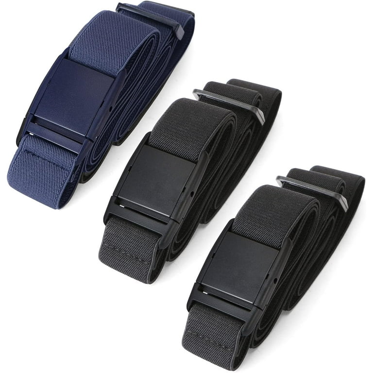 No Show Women Stretch Belt Invisible Elastic Web Strap Belt with Flat Buckle for Women ladies Invisible Belt-Elastic Stretch Adjustable  main image 4
