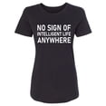 thumbnail image 1 of No Sign Of Intelligent Life Womens crewneck tee, 1 of 2