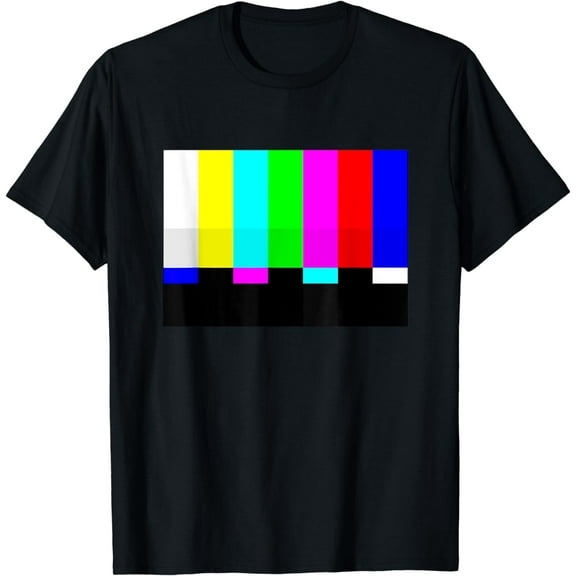 No Signal Television Screen Color Bars Test Pattern T-Shirt