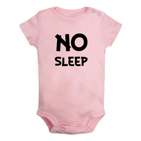 No Sleep Funny Rompers For Babies, Newborn Baby Unisex Bodysuits, Infant Jumpsuits, Toddler 0-24 Months Kids One-Piece Oufits