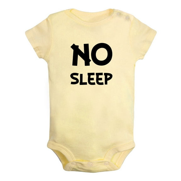 No Sleep Funny Rompers For Babies, Newborn Baby Unisex Bodysuits, Infant Jumpsuits, Toddler 0-24 Months Kids One-Piece Oufits