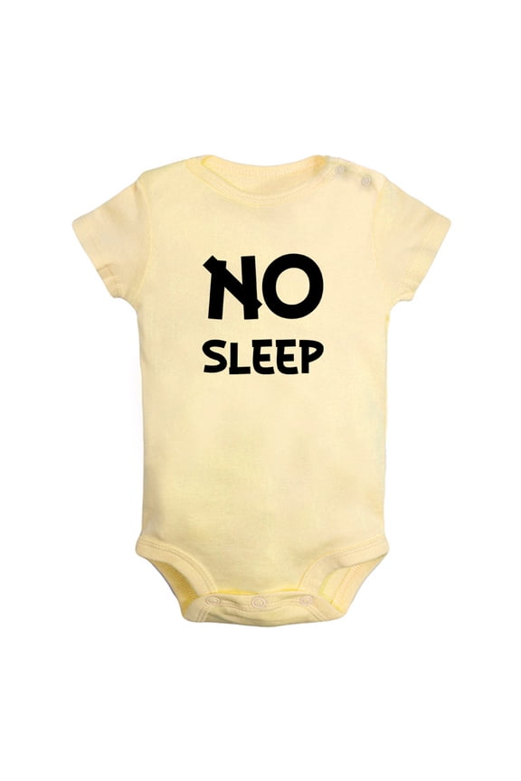 No Sleep Funny Rompers For Babies, Newborn Baby Unisex Bodysuits, Infant Jumpsuits, Toddler 0-24 Months Kids One-Piece Oufits