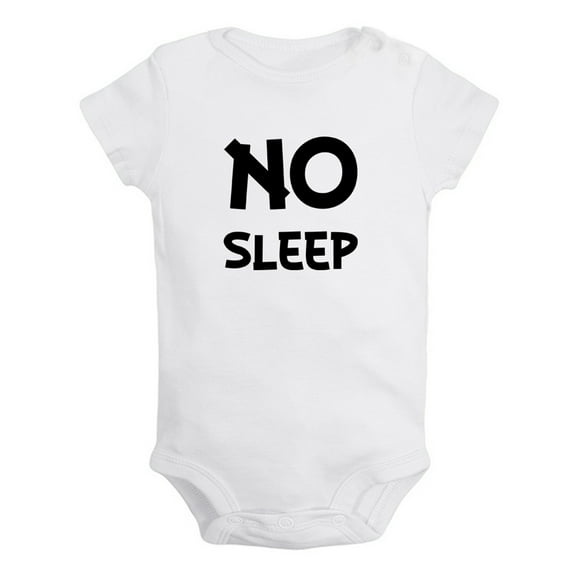 No Sleep Funny Rompers For Babies, Newborn Baby Unisex Bodysuits, Infant Jumpsuits, Toddler 0-24 Months Kids One-Piece Oufits