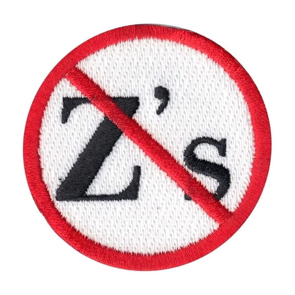 No Sleep Iron On Embroidered Patch