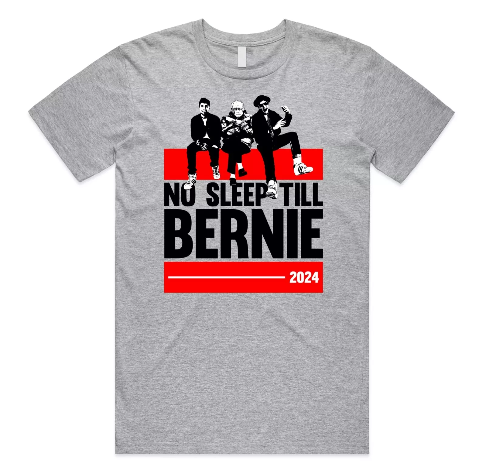 No Sleep Till Bernie 2025 Tshirt Tee Funny Meme Brooklyn USA Election