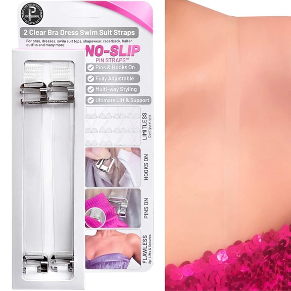 (No Slip) Clear Bra Straps, Adjustable