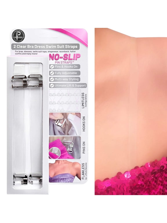 (No Slip) Clear Bra Straps, Adjustable