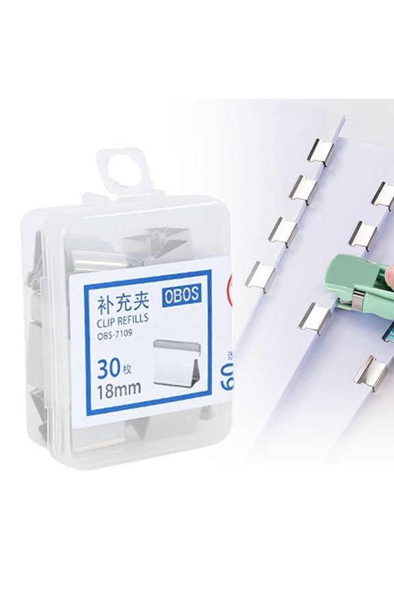 No Slip Clip Refills - Binds Up to 30 Pages - Reusable