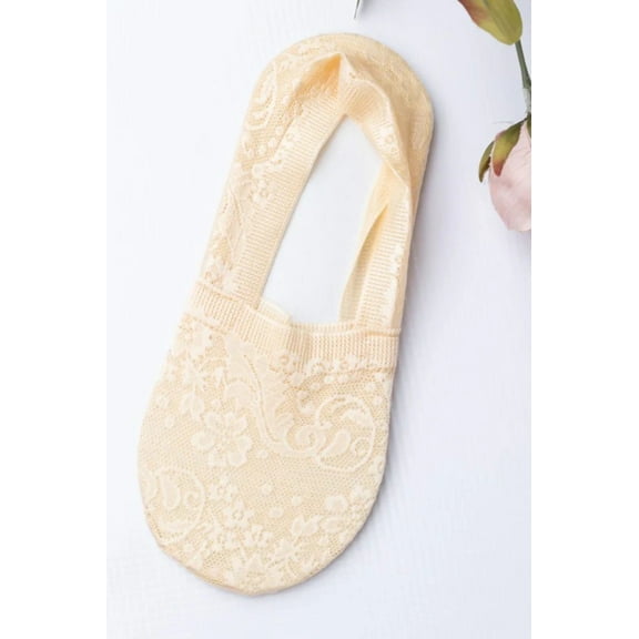 No-Slip Floral Lace Socks