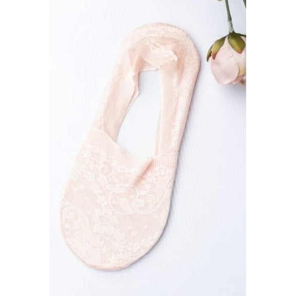 No-Slip Floral Lace Socks