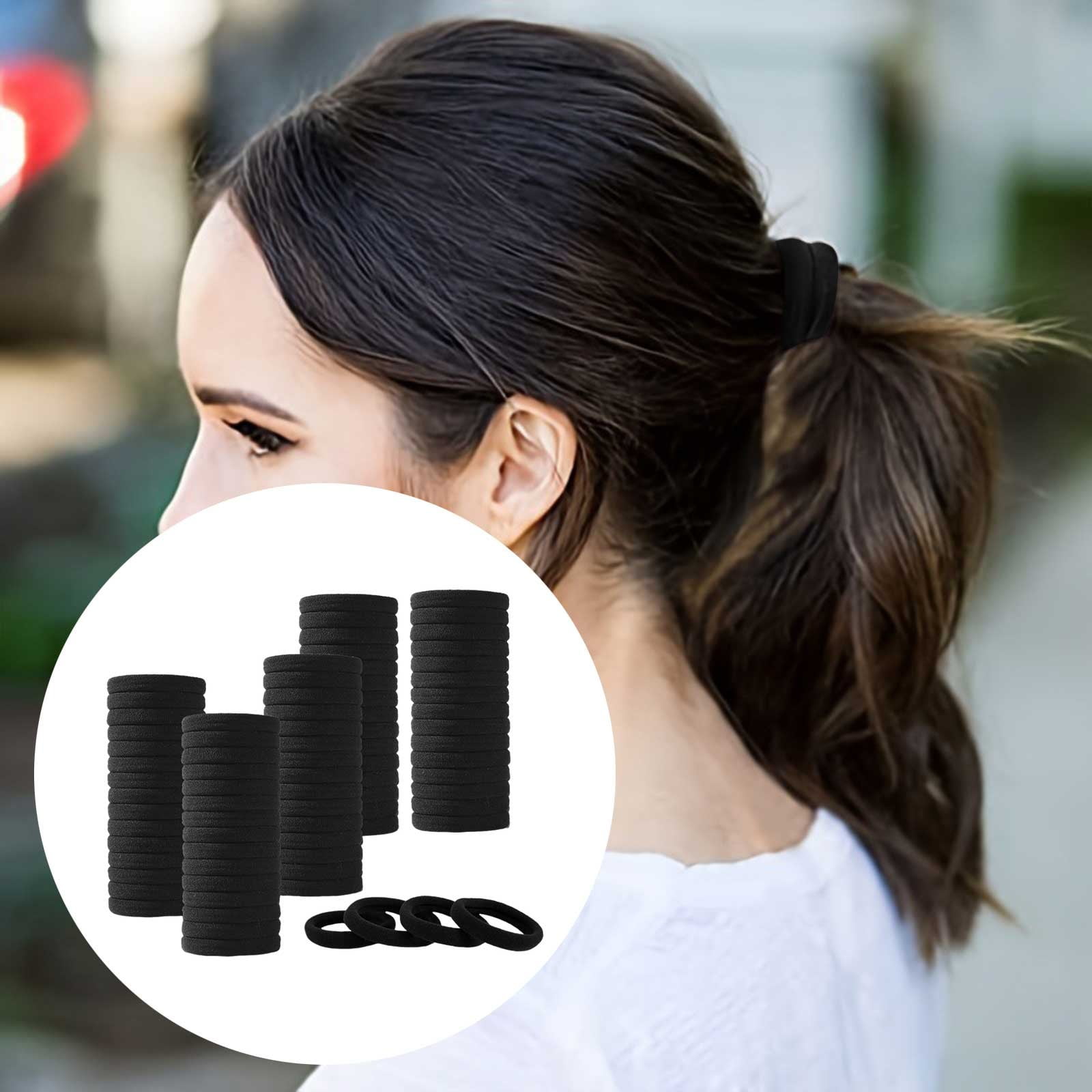 No Slip Hair Elastics Silicone Rubber Bands Clear No Breakage Hair Ties