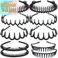 thumbnail image 1 of Zig Zag Headbands for Women Men, Plastic Sharks Tooth Hair Comb Headband, Fashion No Slip Headbands with Teeth Comb 10 PCS, 1 of 6
