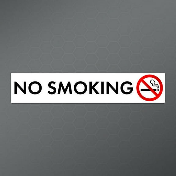 No Smoking Decal Sticker (4 Pack) | Cars Trucks Vans Windows Laptops Walls Cups | Printed | 4- 6 X 1.5 Inches | KCD1885