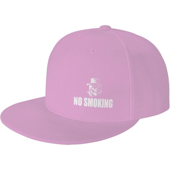 No Smoking Flat Bill Hats Teens Cool Snapback Baseball Cap Unisex