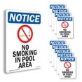 thumbnail image 1 of No Smoking In Pool Area OSHA Notice Rigid Plastic Sign 14 Inch x 10 Inch - 10 Pack, 1 of 8
