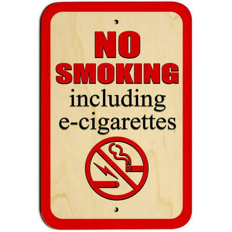 No Smoking Including E-Cigarettes Symbol Sign - Walmart.com