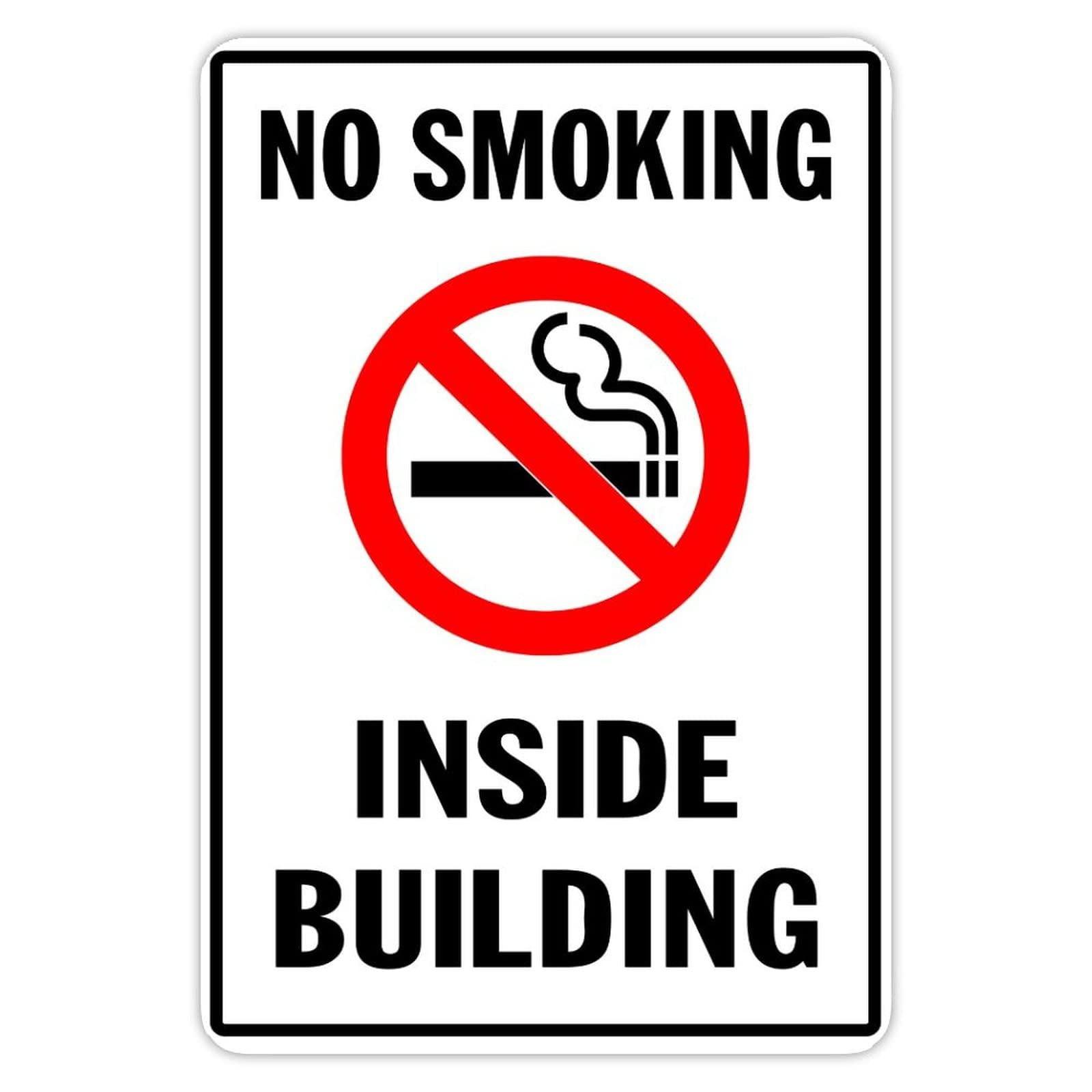 No Smoking Inside Building Funny Metal Sign Decoration Tin Sign Outdoor ...