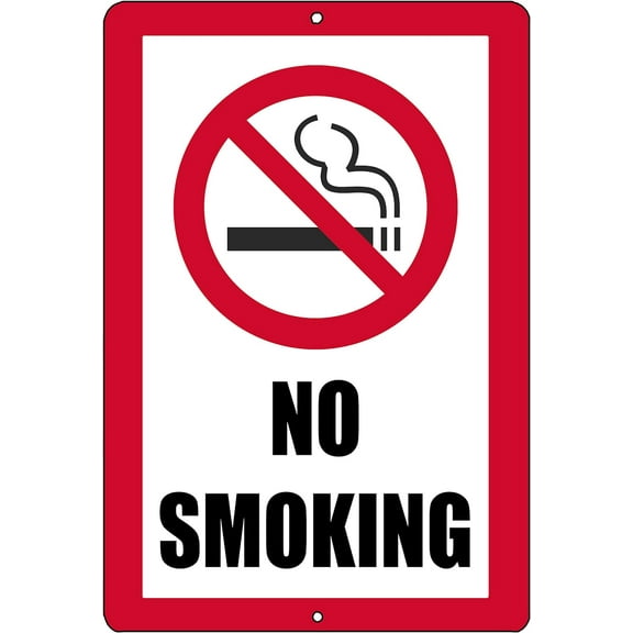 No Smoking Metal Tin Sign Business Retail Store Home Large