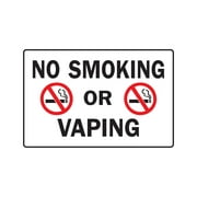 No Smoking Or Vaping Business Sign | Indoor/Outdoor | Funny Home Décor for Garages, Living Rooms, Bedroom, Offices | SignMission Drugs Cigarettes Vapor Smoke Rules Signage Sign Decoration