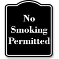 thumbnail image 1 of No Smoking Permitted BLACK Aluminum Composite Sign 8.5''x10'', 1 of 9