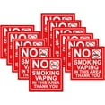 thumbnail image 1 of No Smoking Signs for Business 4 Inch No Smoking Vaping Labels In Indoor Outdoor Public Areas 12Pcs, 1 of 4
