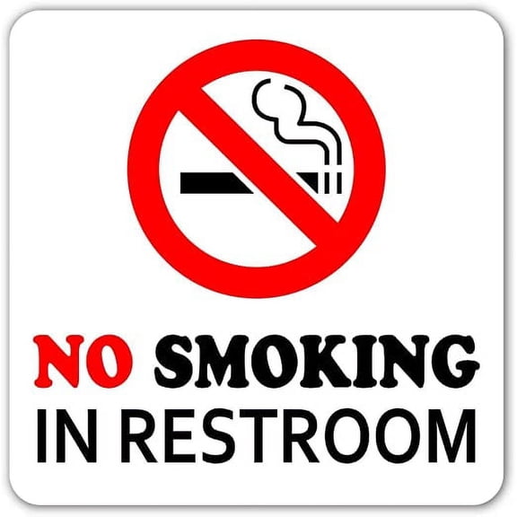 No Smoking in Restroom Vinyl Decal Bumper Sticker