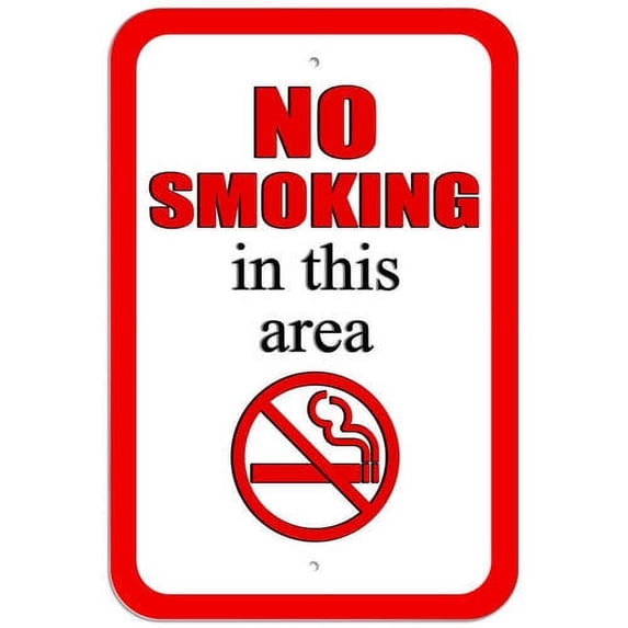 No Smoking in this Area Symbol Sign