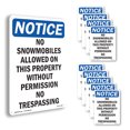 thumbnail image 1 of No Snowmobiles Allowed On This OSHA Notice Rigid Plastic Sign 18 Inch x 12 Inch - 10 Pack, 1 of 8