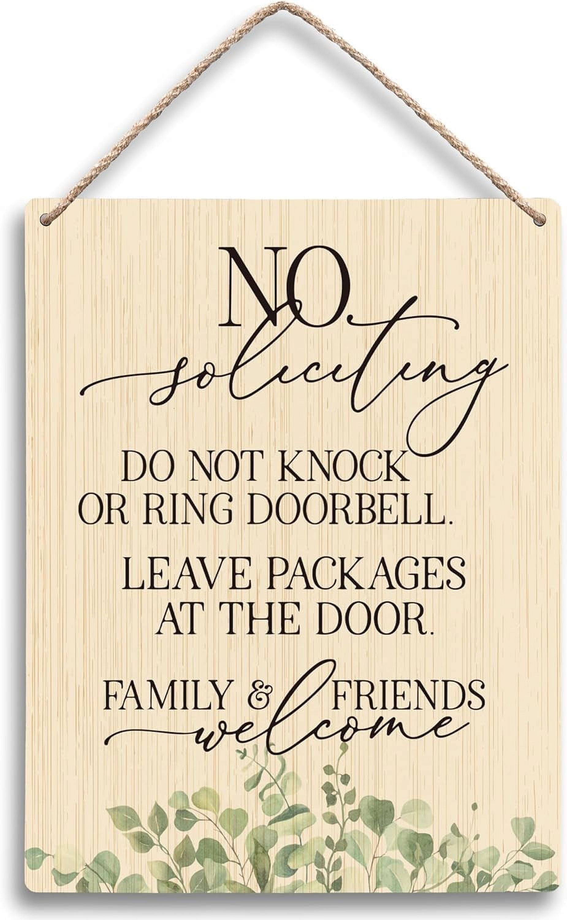 „No Soliciting“ Türschild – 15,2x22,9 Cm, Aus Rostfreiem PVC, Mit Aufschrift „Bitte Nicht Klingeln Oder Klopfen“