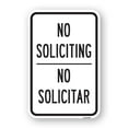 thumbnail image 1 of No Soliciting No Solicitar | 12" X 18" Heavy-Gauge Aluminum Rust Proof Parking Sign | Protect Your Business & Municipality | Made in The USA, 1 of 4