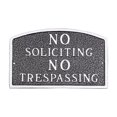 thumbnail image 1 of No Soliciting, No Trespassing Standard Arch Statement Plaque - Swedish Iron, 1 of 1