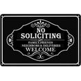 thumbnail image 1 of No Soliciting Sign for Front Door Funny Tin Sign for Home Yard Decor No Soliciting Sign for House 8x12 Inches (Violators Will be Sacrificed), 1 of 5