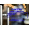 thumbnail image 1 of No Soliciting vinyl decal for door window, 1 of 2