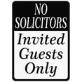 thumbnail image 1 of No Solicitors Invited Guests Only Sign, 1 of 1