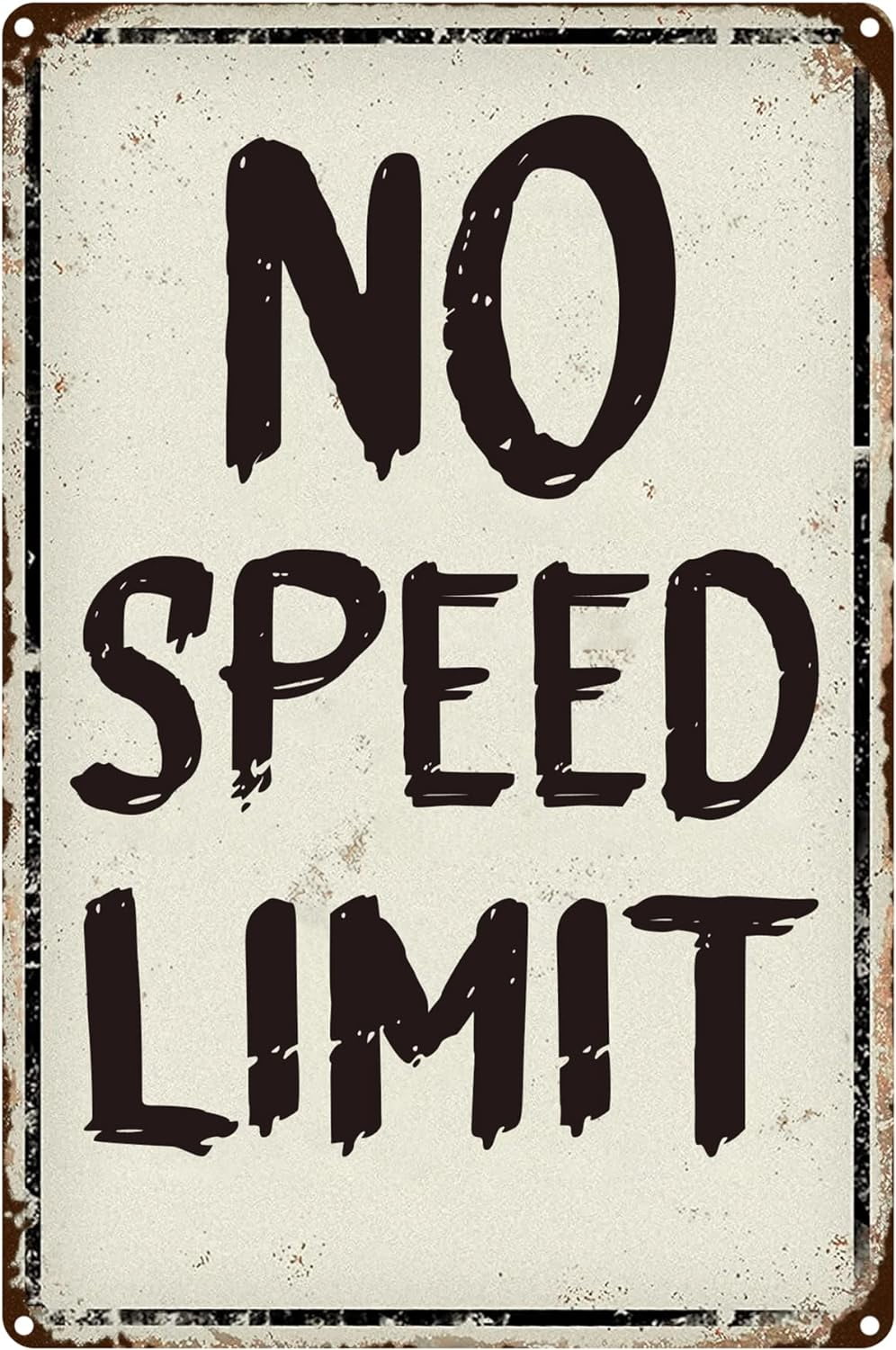 No Speed Limit Signs Vintage Reproduction Funny Garage Man Cave Car ...