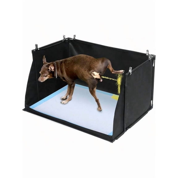 No-Spill Dog Pee Pad Holder with High Walls - Foldable Indoor Potty for Large Dogs (33.8"L x 28"W). Perfect Gift For 2026!