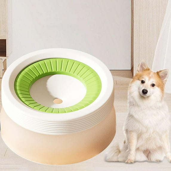 No Spill Dog Water Bowl 6.7 Inch Elevated Pet Drinking Fountain with Adjustable Flow Large Capacity Anti Mess Floating Waterer
