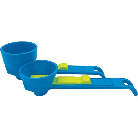 No Spill Measuring Scoop with Funnel Set 1&2 Tablespoon Portable Powder Funnel for Protein Powder Baby Formula Sports Drink Refill
