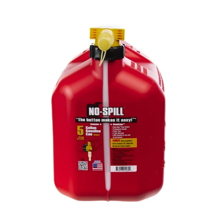 No-Spill 5 Gallon Gasoline Gas Can, Red