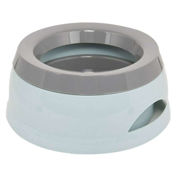 No Spill Pet Water Bowl - Non Bottom 750mL/25oz Slow Water Feeders for Dogs Cats Travel Portable Pet Dish - Blue
