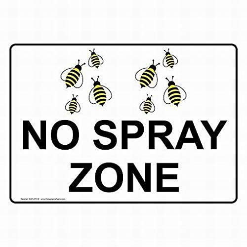 No Spray Zone Sign Warning Sign Safety Sign Metal Tin Decor Sign with ...