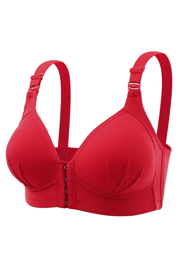 No Steel Ring Thin Comfort Bra for Women Front Button Design Breathable Soft Support Everyday Wear Lightweight Seamless Underwire