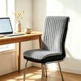 thumbnail image 1 of No Strap Drapable Plush Chair Cover Long Pile Polyester Washable Warm Seat Back Pad For Indoor Work Space Desk Chairs, 1 of 6