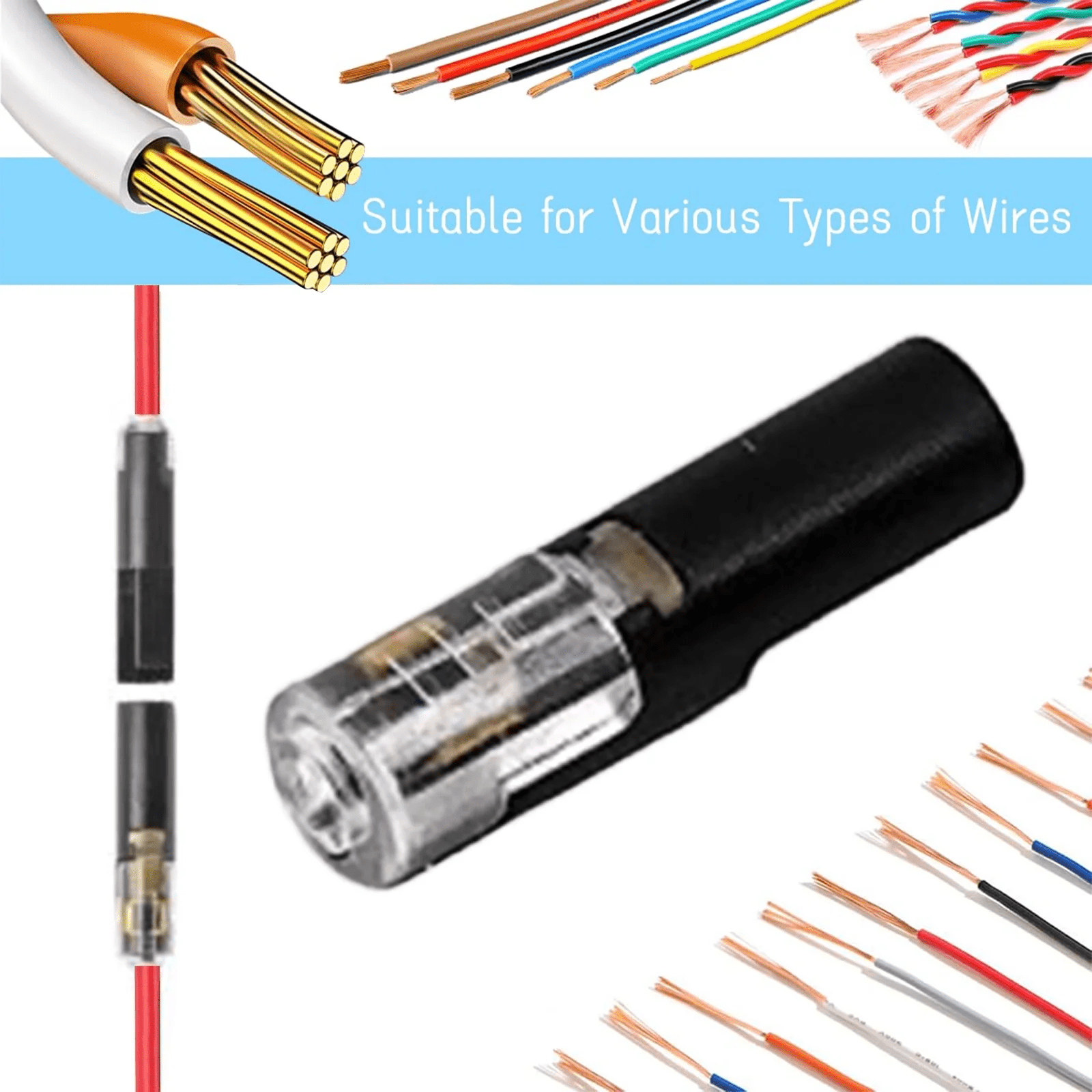 No-Stripping, No-Soldering -Wire Plug Quick Connector