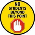 thumbnail image 1 of No Students Beyond This Point Sign Property/Security School 12-Inch Circular Round Metal Tin Sign - Warning & Safety First, 1 of 4