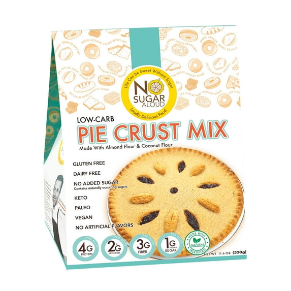 No Sugar Aloud - Low Carb Pie Crust Baking Mix (Keto, Vegan, Gluten Free, No Added Sugar, High Protein, High Fiber, Diabetic Friendly)