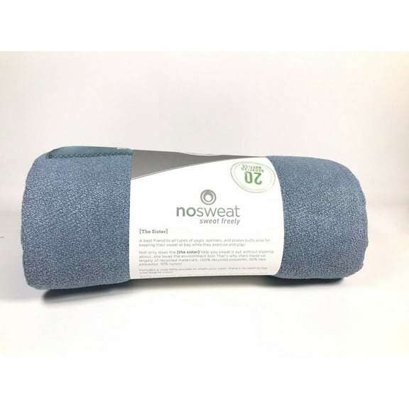No Sweat Sweat Freely Microfiber Towel 24" x 68" - Blue/Gray